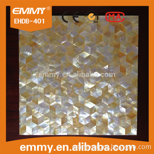 wholesale price wood back shell mosaic wall tile